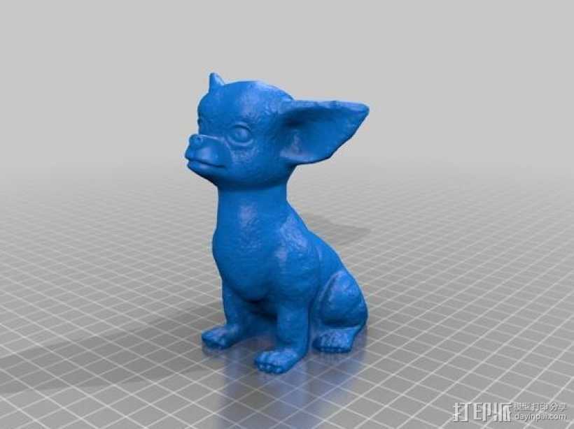吉娃娃 3D打印模型渲染图