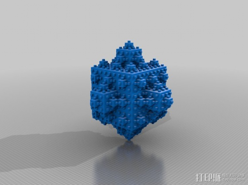 立方分形 3D打印模型渲染图