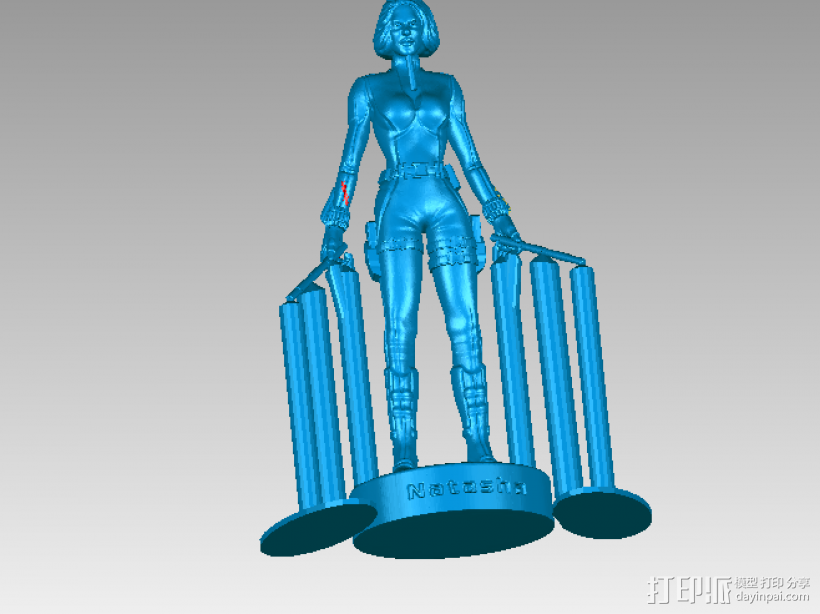 黑寡妇 3D打印模型渲染图
