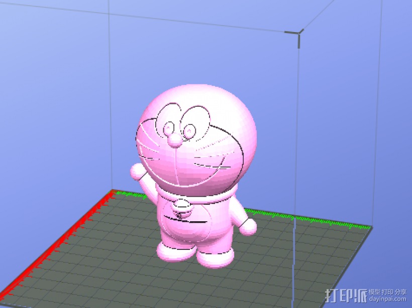 哆啦A梦 3D打印模型渲染图