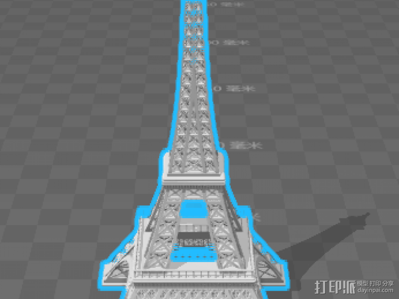 铁塔 3D打印模型渲染图