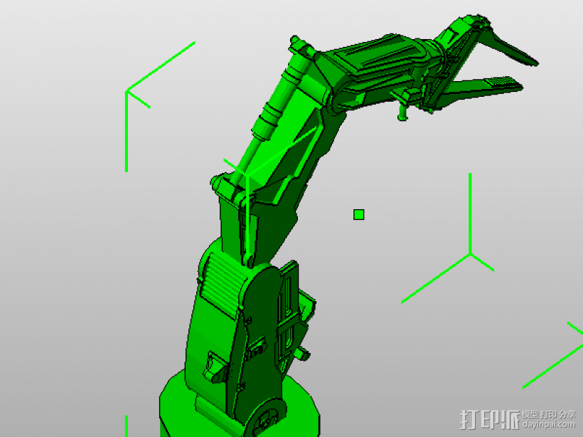 机械手臂 3D打印模型渲染图