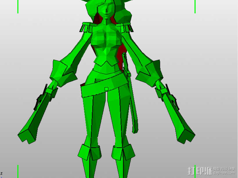 召唤师联盟命运女郎 3D打印模型渲染图