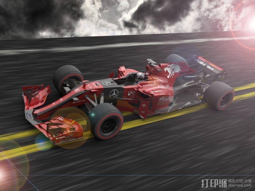 F1赛车2017最新作品 地狱 3D打印模型渲染图