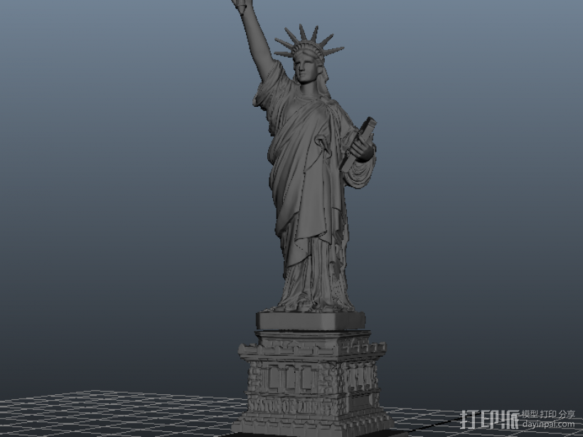 自由女神雕像 3D打印模型渲染图
