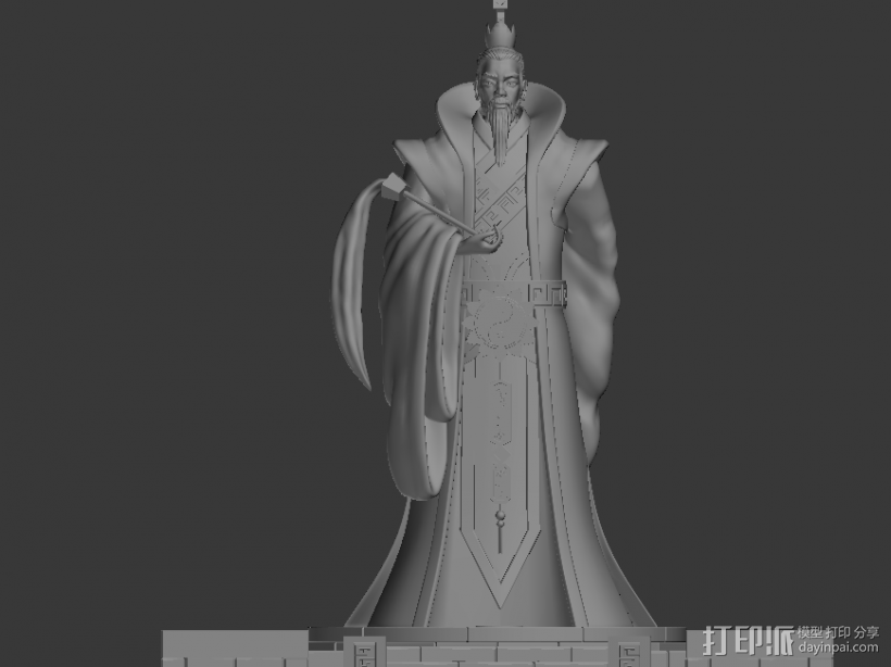 道士雕像 3D打印模型渲染图