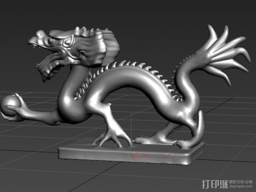 龙2 3D打印模型渲染图