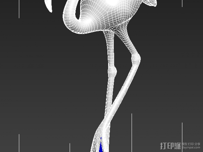 丹顶鹤 3D打印模型渲染图