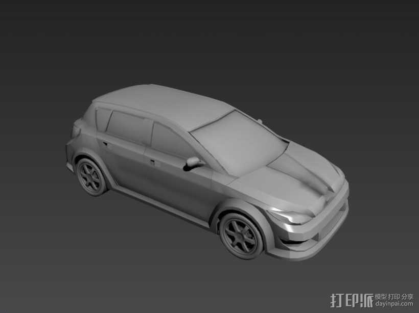 小汽车 3D打印模型渲染图