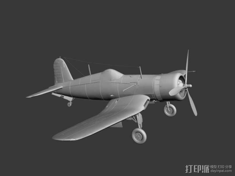 螺旋飞机 3D打印模型渲染图