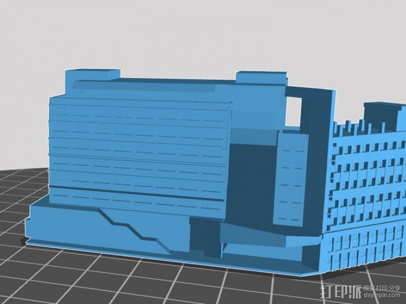 教育楼设计 3D打印模型渲染图