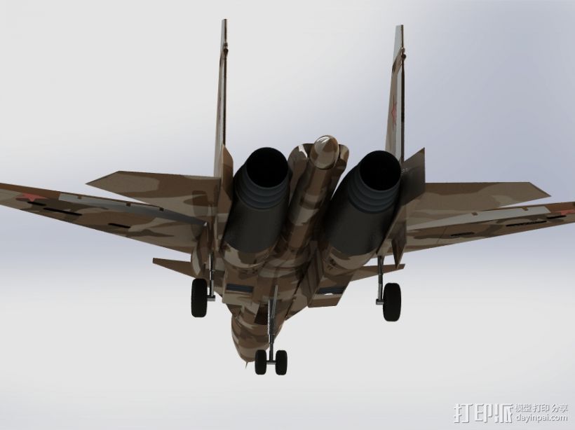 F33战斗机 3D打印模型渲染图