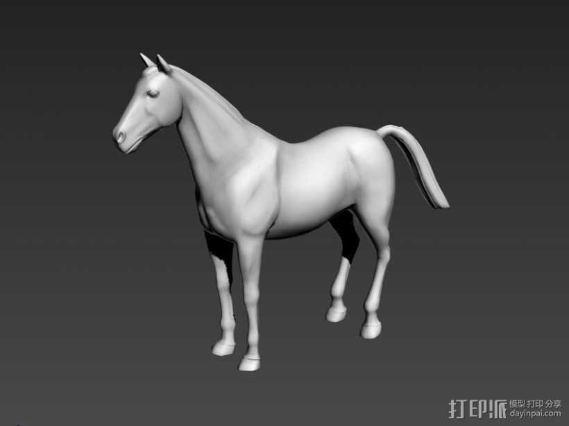 马 3D打印模型渲染图