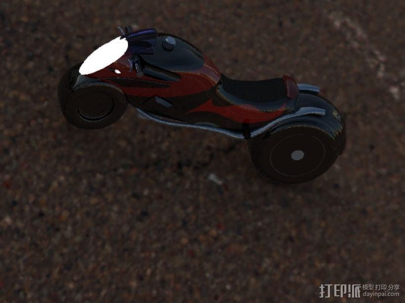 概念摩托车 3D打印模型渲染图