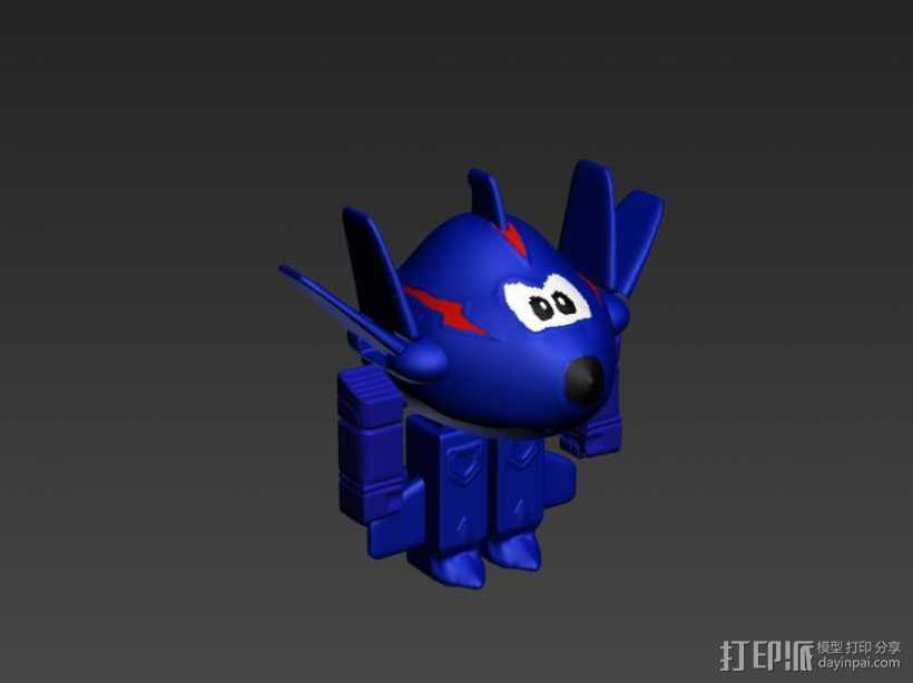 超级飞侠可变形酷雷 3D打印模型渲染图