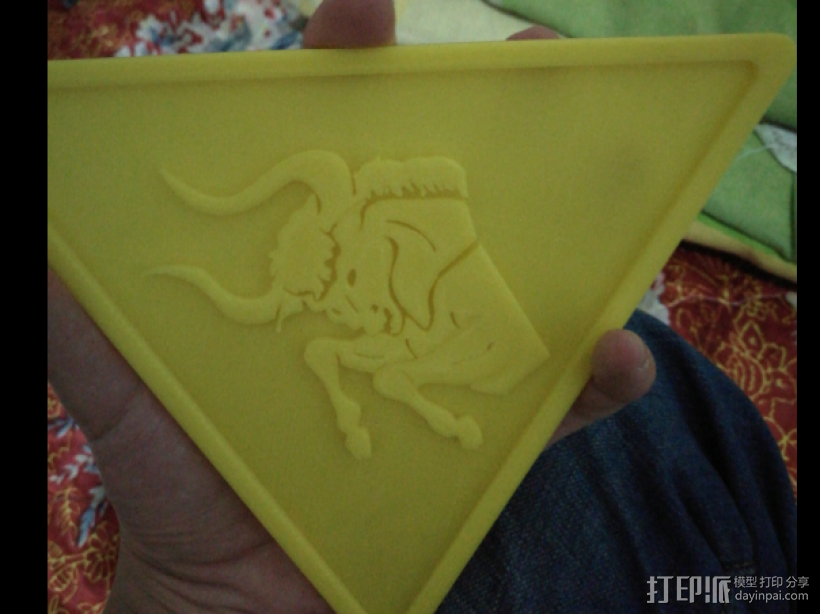 金牛座徽章  大尺寸  3D打印模型渲染图