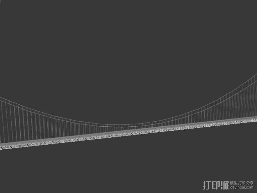 湖南矮寨大桥 3D打印模型渲染图