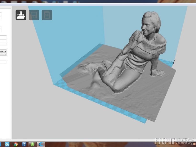 美女 3D打印模型渲染图