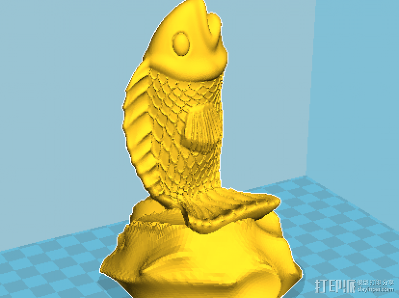 鱼 3D打印模型渲染图