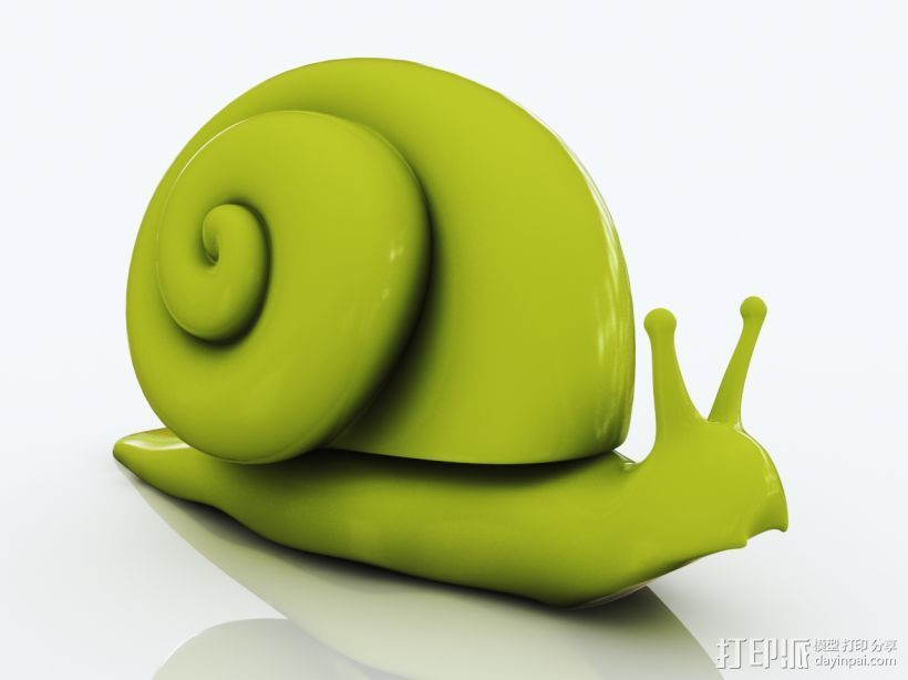 清新的蜗牛 3D打印模型渲染图