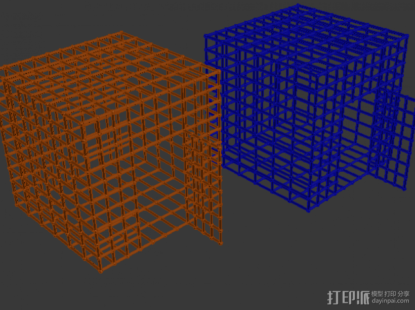 精致美觀的鳥籠 3D打印模型渲染圖