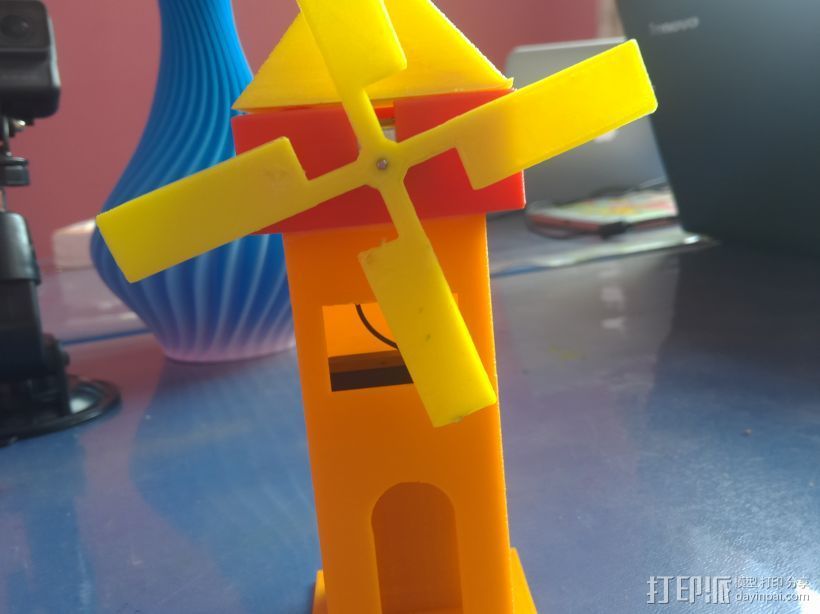 马达风车 3D打印模型渲染图