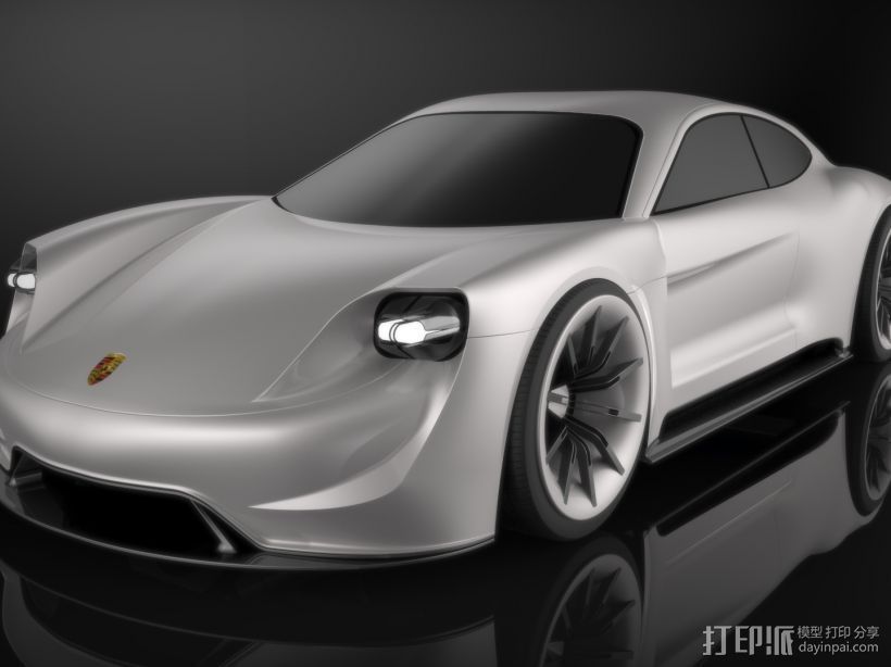 保时捷新款概念跑车 3D打印模型渲染图