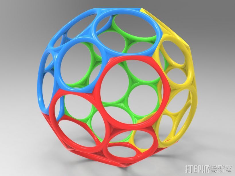 球 3D打印模型渲染图