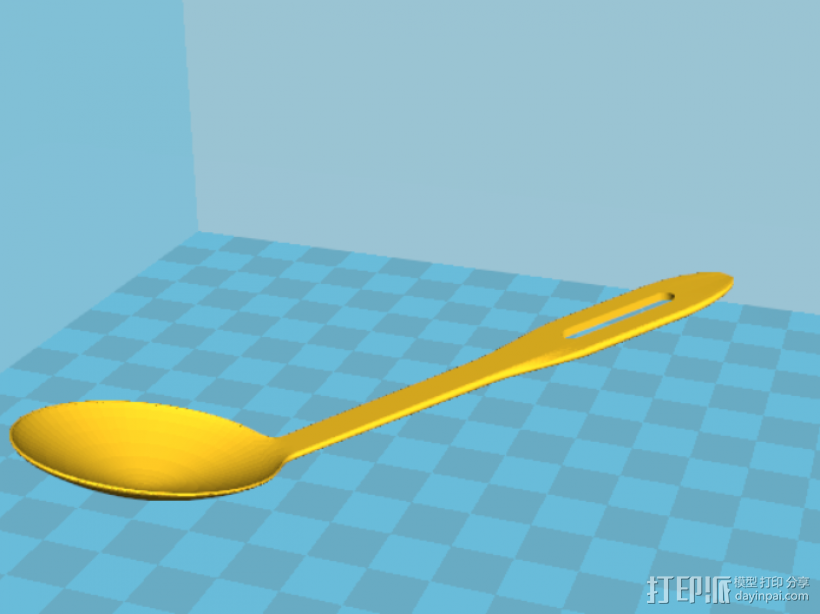 小勺子 3D打印模型渲染图
