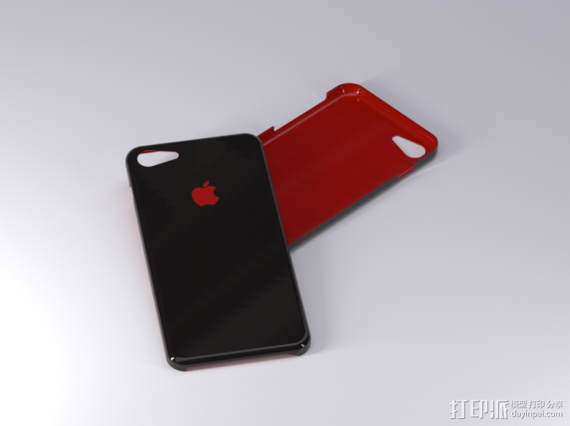 苹果7手机保护壳 3D打印模型渲染图