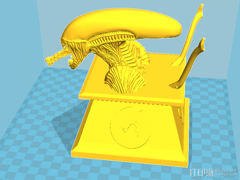 异形 生化怪物 普罗米修斯 恐怖 3D打印模型渲染图