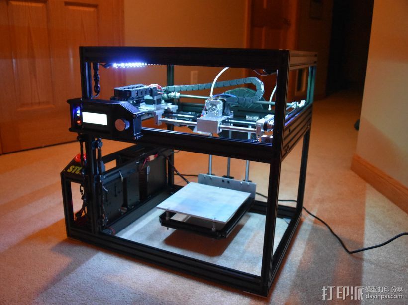 DIY3D打印机所有配件 3D打印模型渲染图