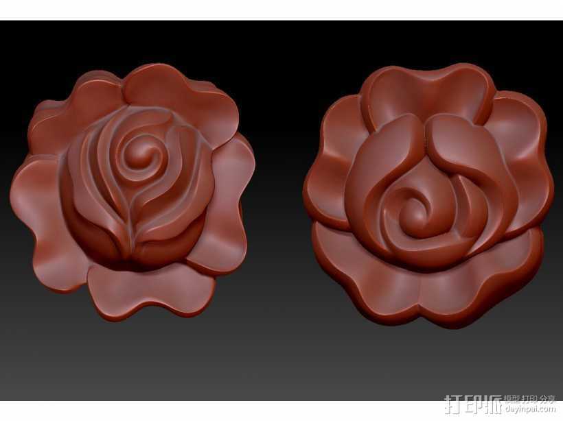玫瑰花 3D打印模型渲染图