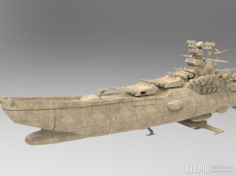 宇宙战舰大和号 3D打印模型渲染图