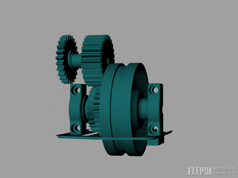 齒輪 3D打印模型渲染圖