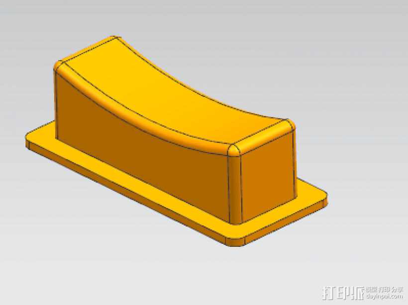 筷枕 3D打印模型渲染图