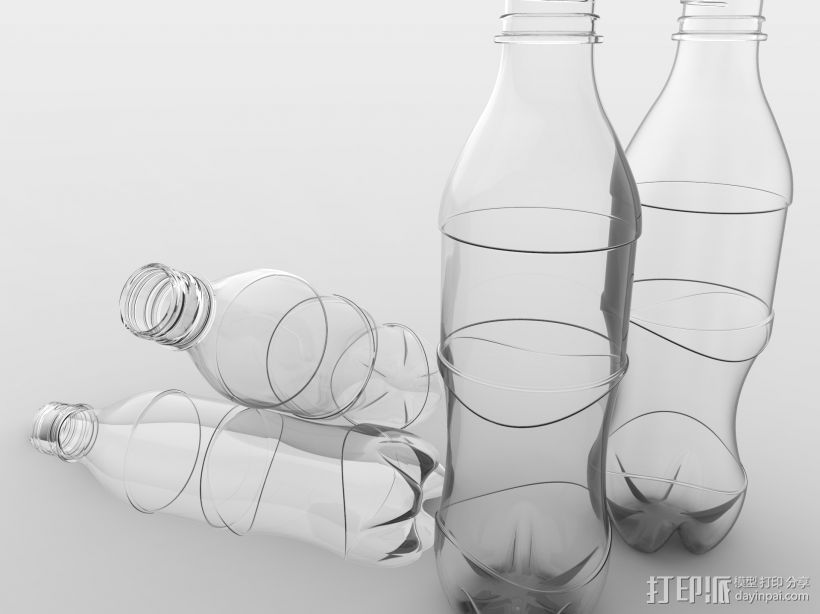 塑料瓶 3D打印模型渲染图