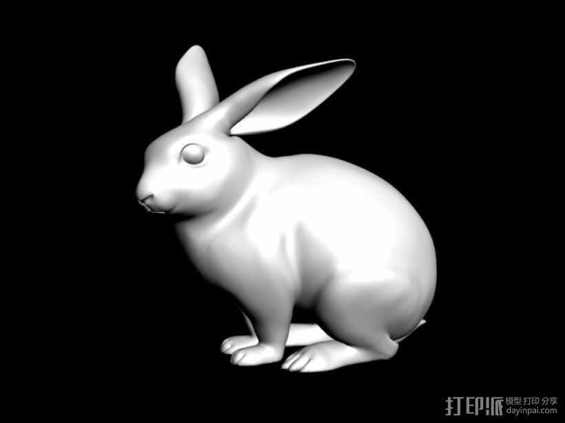 小兔 3D打印模型渲染图