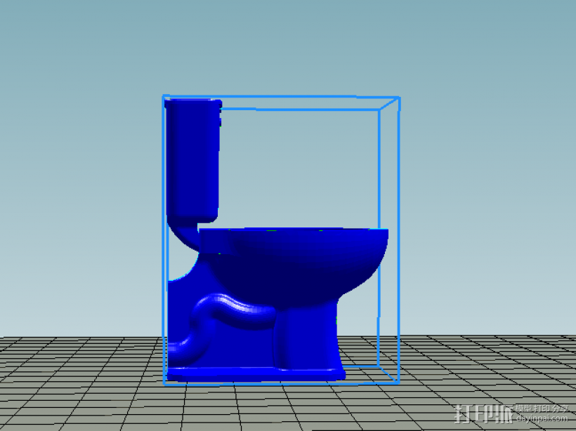 迷你馬桶 3D打印模型渲染圖