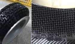 国内首条3D打印的聚氨酯轮胎成功面世
