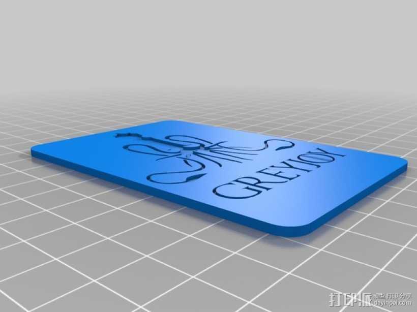 權(quán)力的游戲-葛雷喬伊卡片 3D打印模型渲染圖