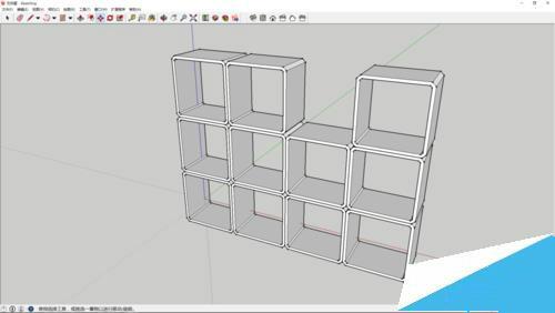 sketchup建模教程：繪制模塊型置物架書架