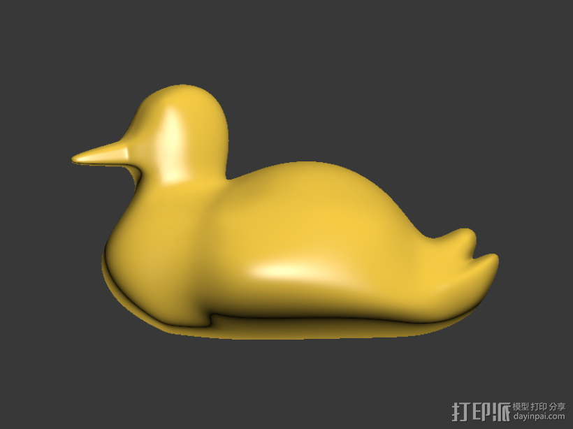 鸭子 3D打印模型渲染图