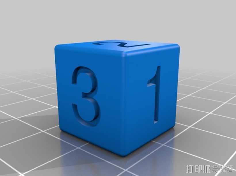 六面体骰子 3D打印模型渲染图
