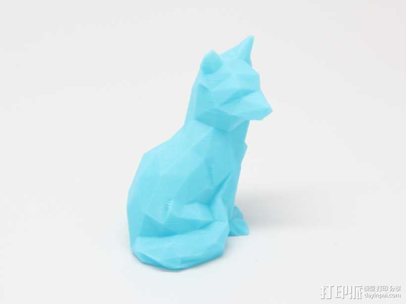 低多边形狐狸 3D打印模型渲染图