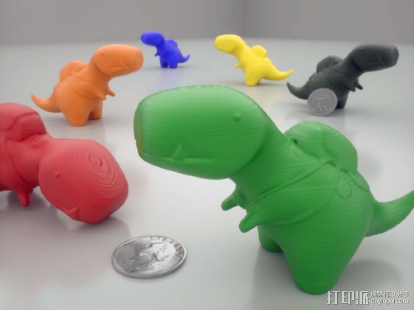 背书包的霸王龙 3D打印模型渲染图