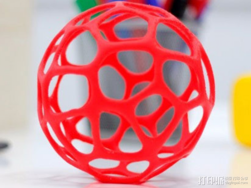 镂空球 3D打印模型渲染图