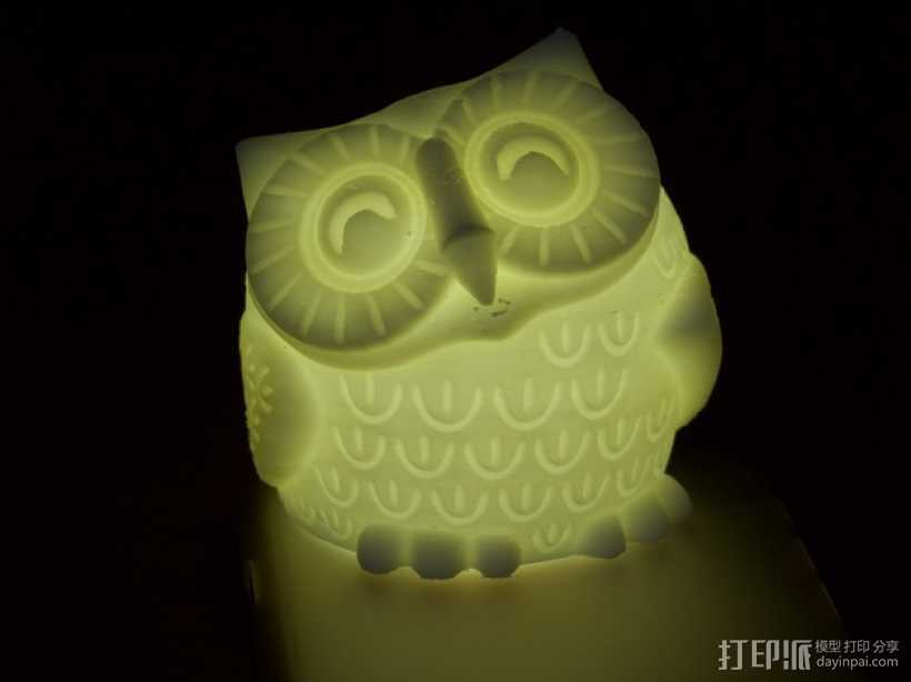 猫头鹰灯罩 3D打印模型渲染图
