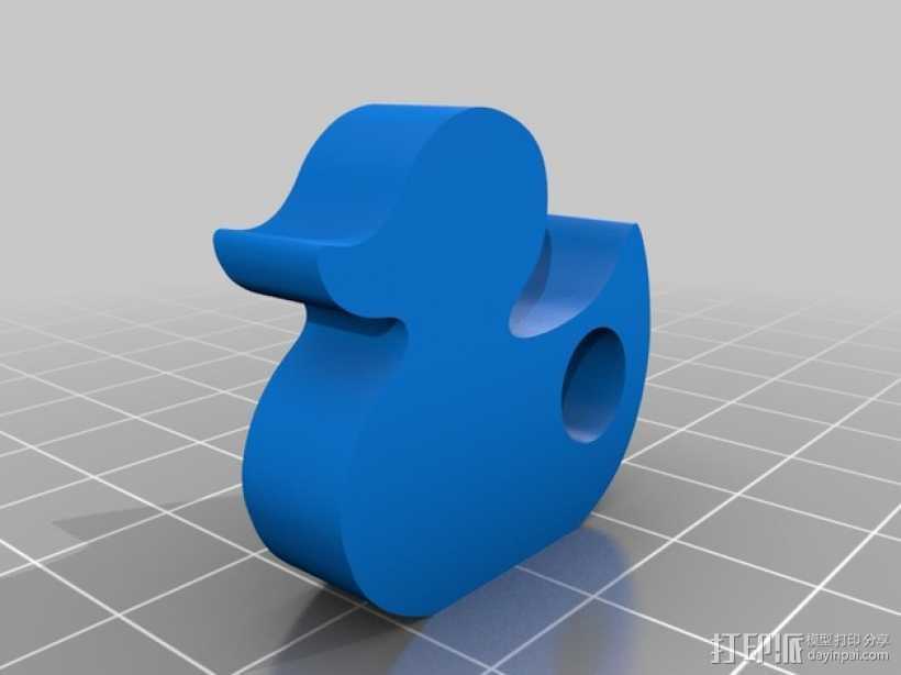 扁平小鸭子 3D打印模型渲染图