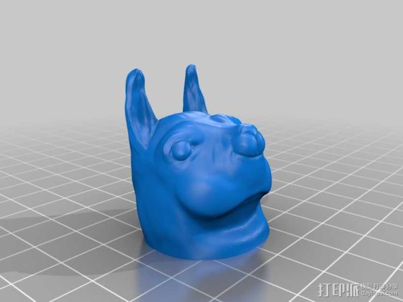 法斗狗头 3D打印模型渲染图